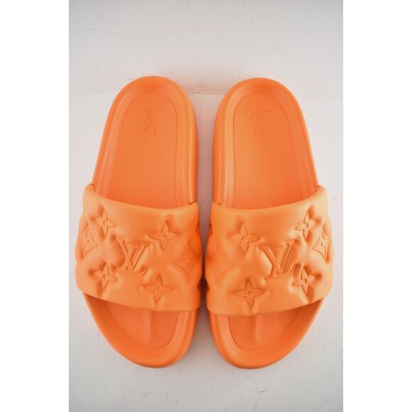 Louis Vuitton Waterfront Mule Bubble Monogram Orange Slide Sandal UK 9 US 10 11 - Picture 9 of 13